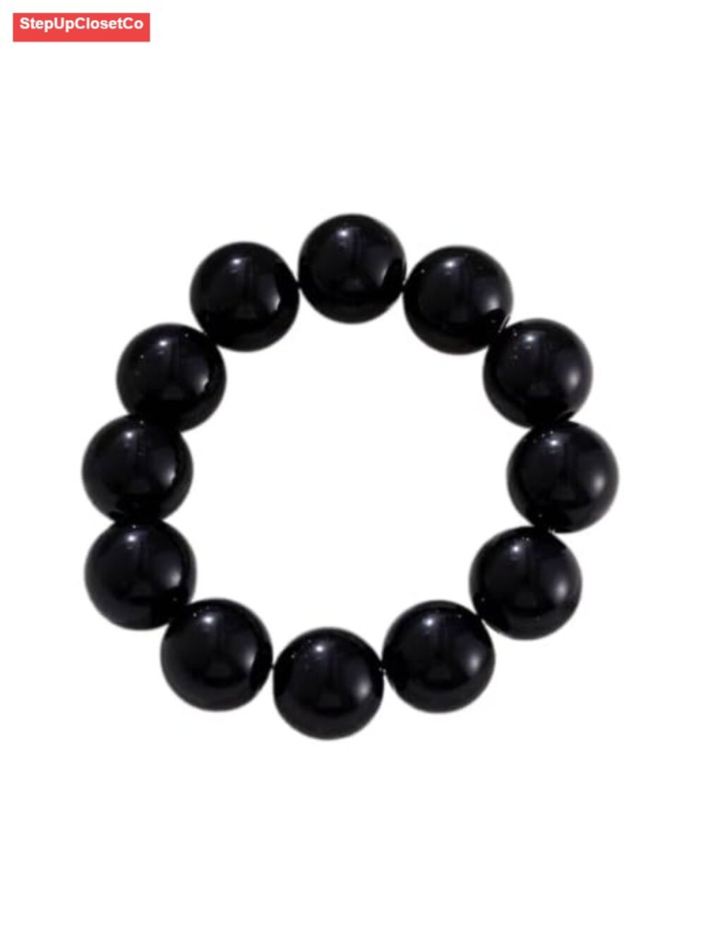 Chunky Acrylic Beaded Stretch Bracelet 70s Retro Party Jewelry